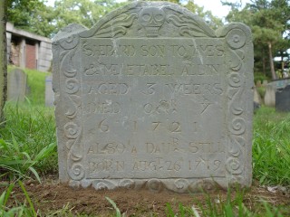 Headstone, Shepard Allin 1721
