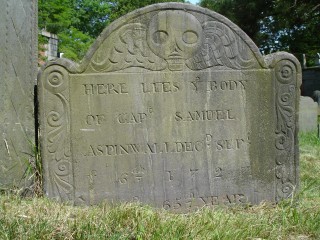 Headstone, Samuel Aspinwall 1727