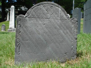 Headstone, Ann McLaine 1752