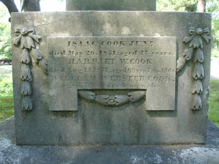 Cook Monument Inscription (right)