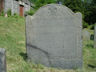 Headstone, Dudley Boylston 1749