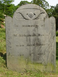 Headstone, Nehemiah Davis 1785