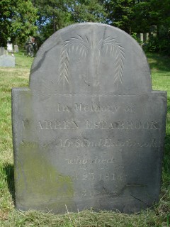 Headstone, Warren Estabrook 1814