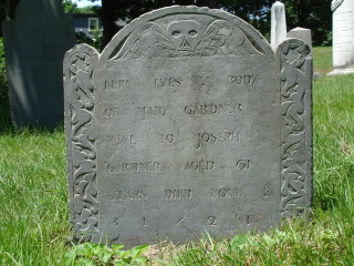 Headstone, Mary Gardner 1721