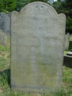 Headstone, Nathaniel Gardner 1743