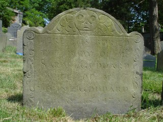 Headstone, Sarah Goddard 1755