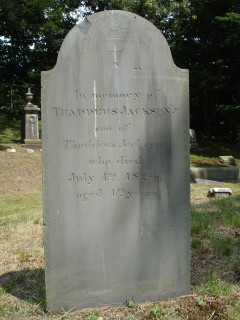 Headstone, Thaddeus Jackson, Jr. 1824