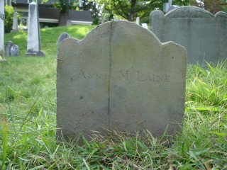 Footstone, Ann McLaine 1752