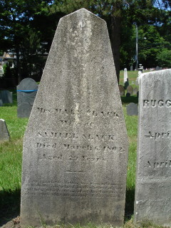Headstone, Mary Slack 1802