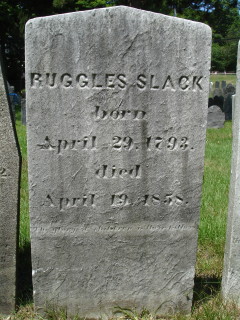 Headstone, Ruggles Slack 1858