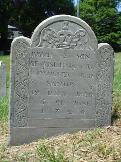 Headstone, Josiah Winchester 1720